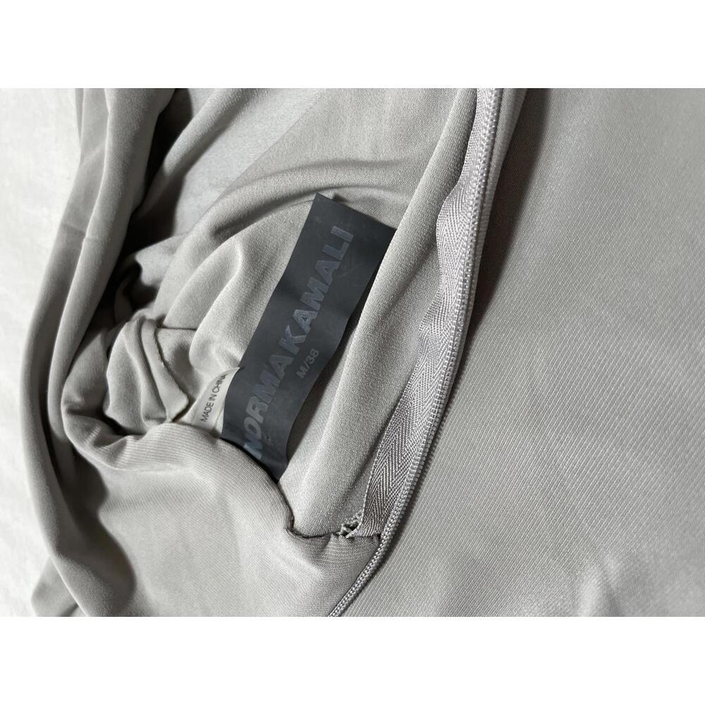 NWT Norma Kamali bodycon  grey dust turtleneck contemporary minimalist medium - Picture 6 of 8